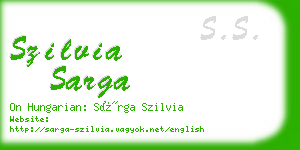 szilvia sarga business card